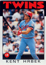 1986 Topps Baseball Cards      430     Kent Hrbek